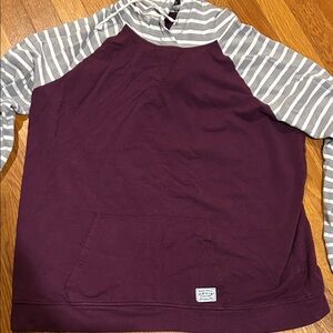 Orvis Purple and Gray Striped Women's Top